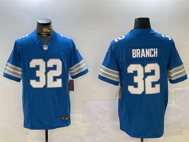 Men's Detroit Lions #32 Brian Branch Blue 2024 F.U.S.E. Vapor Limited Stitched Jersey Men's Detroit Lions #32 Brian Branch Blue 2024 F.U.S.E. Vapor Limited Stitched Jersey